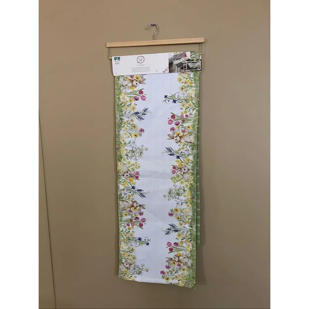 The Farmhouse By Rachel Ashwell Easter Bunny Chicks Table Runner 16” X 90” Rever